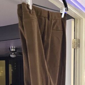 Chicos Women’s brown dress Pants straight leg flat front Size Chico 2